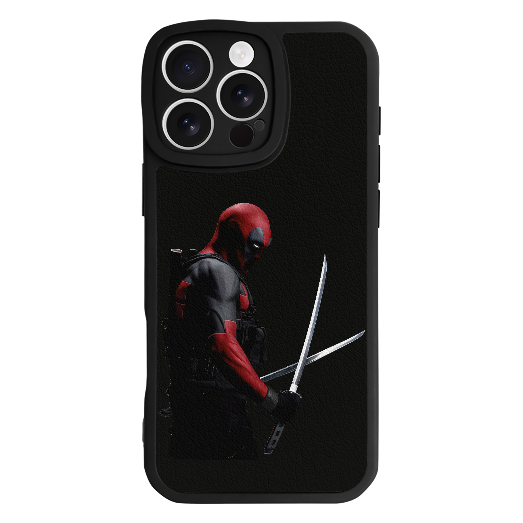 （画像用） Deadpool デッドプール 【iPhone 16シリーズ対応】シリコンスマホケース（レザー調） 材質：シリコン